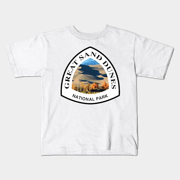 Great Sand Dunes National Park & Preserve shield Kids T-Shirt by nylebuss